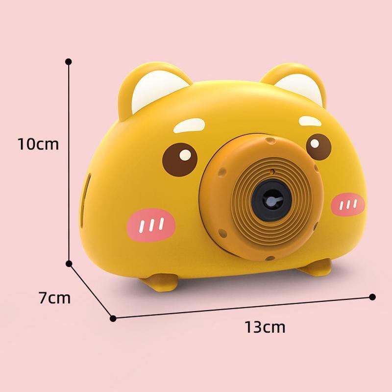 Acousto Optic Bubble Machine Camera Animal-Shaped With Light Music Toy Gift - Pig