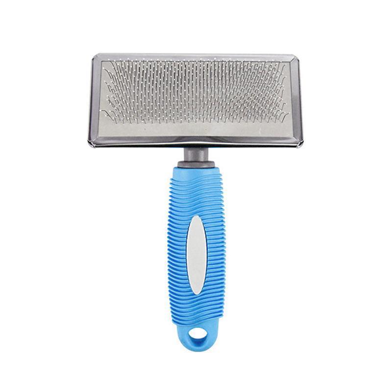 M Size Hair Shedding Grooming Trimmer Comb Brush Slicker Undercoat Rake for Dog Cat - Pink