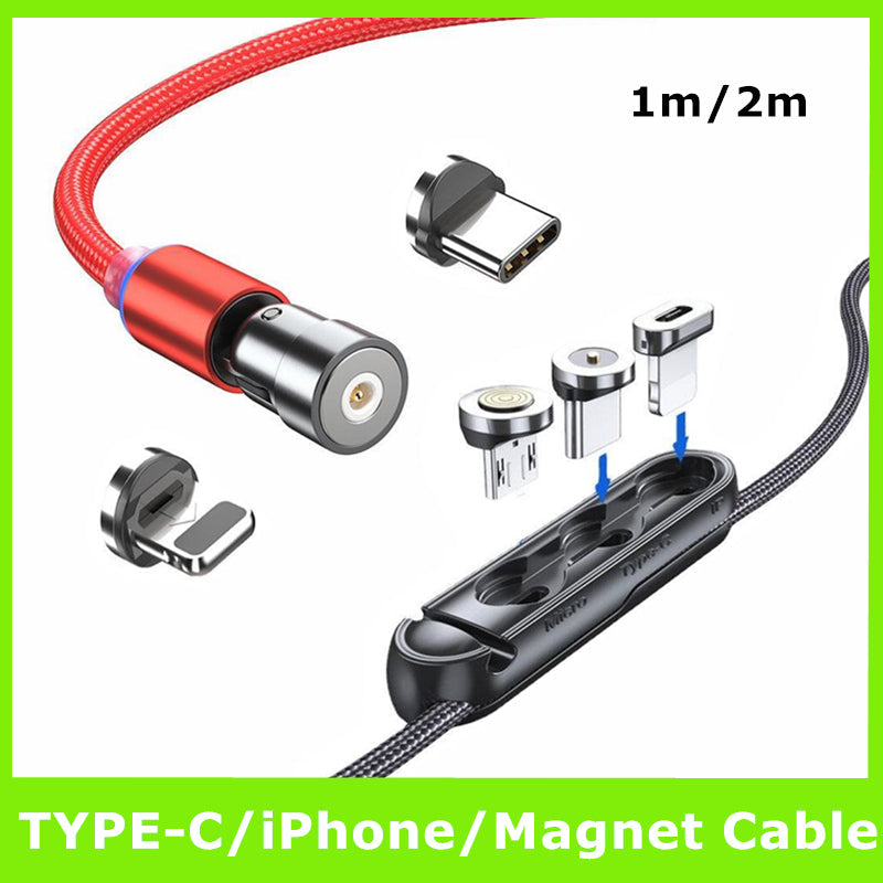 1m 2m Braided Charging Cable with Detachable Connectors for Type C Micro Lightning - Micro Connector Only