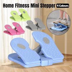 Indoor Mini Stepper Fitness Machine Leg Calf Stretch Cardio Trainer Home Workout - Blue