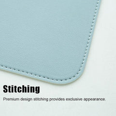 Leather Mouse Pad 30x25.5cm Waterproof Gaming Desk Mat Anti Slip Rubber Mousepad - Black
