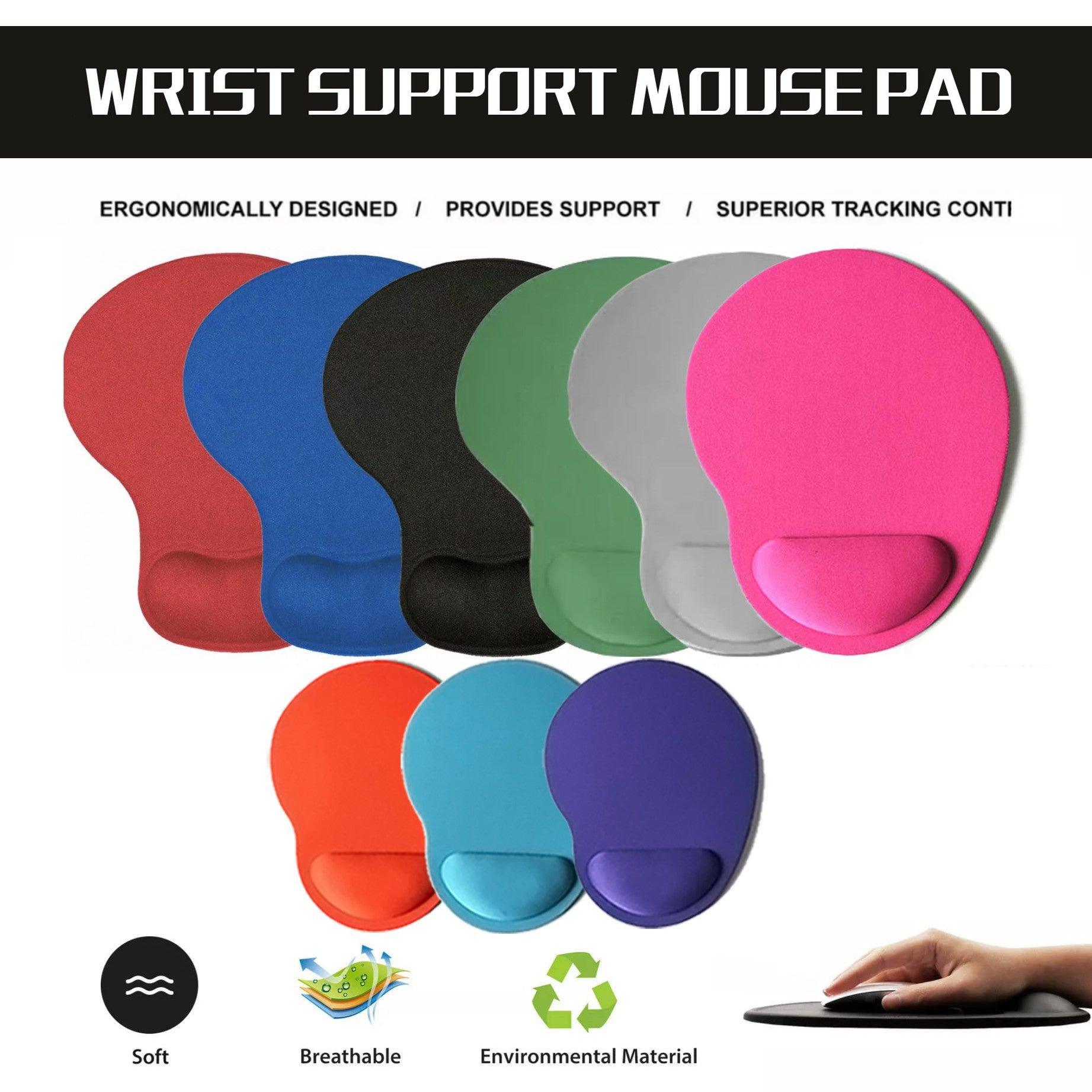 Comfort Mouse Pad with Built In Wrist Support Non Slip Ergonomic Mice Mat - Lake Blue