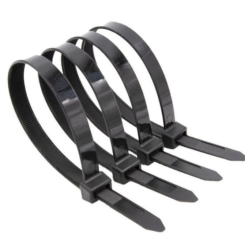 250X Cable Ties Zip Ties Nylon UV Stabilised Black Cable Tie - 4.8*400mm