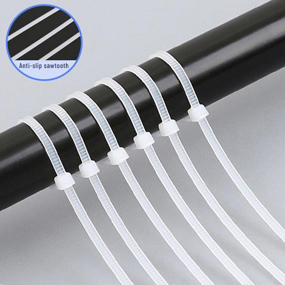 100X Cable Ties Zip Ties Nylon UV Stabilised Bulk White Cable Ties - 10*400mm White