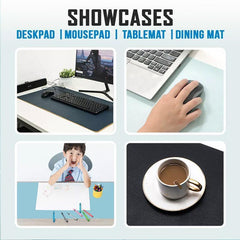 60*30Cm Leather Mouse Pad Gaming Waterproof Mousepad Desk Mat Anti-Slip Rubber - Dark Blue