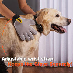 Pet Dog Cat Massage Hair Removal Grooming Comb Touch Cleaning Brush Magic Glove - Pink Left Hand