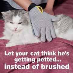 Pet Dog Cat Massage Hair Removal Grooming Comb Touch Cleaning Brush Magic Glove - Pink Left Hand