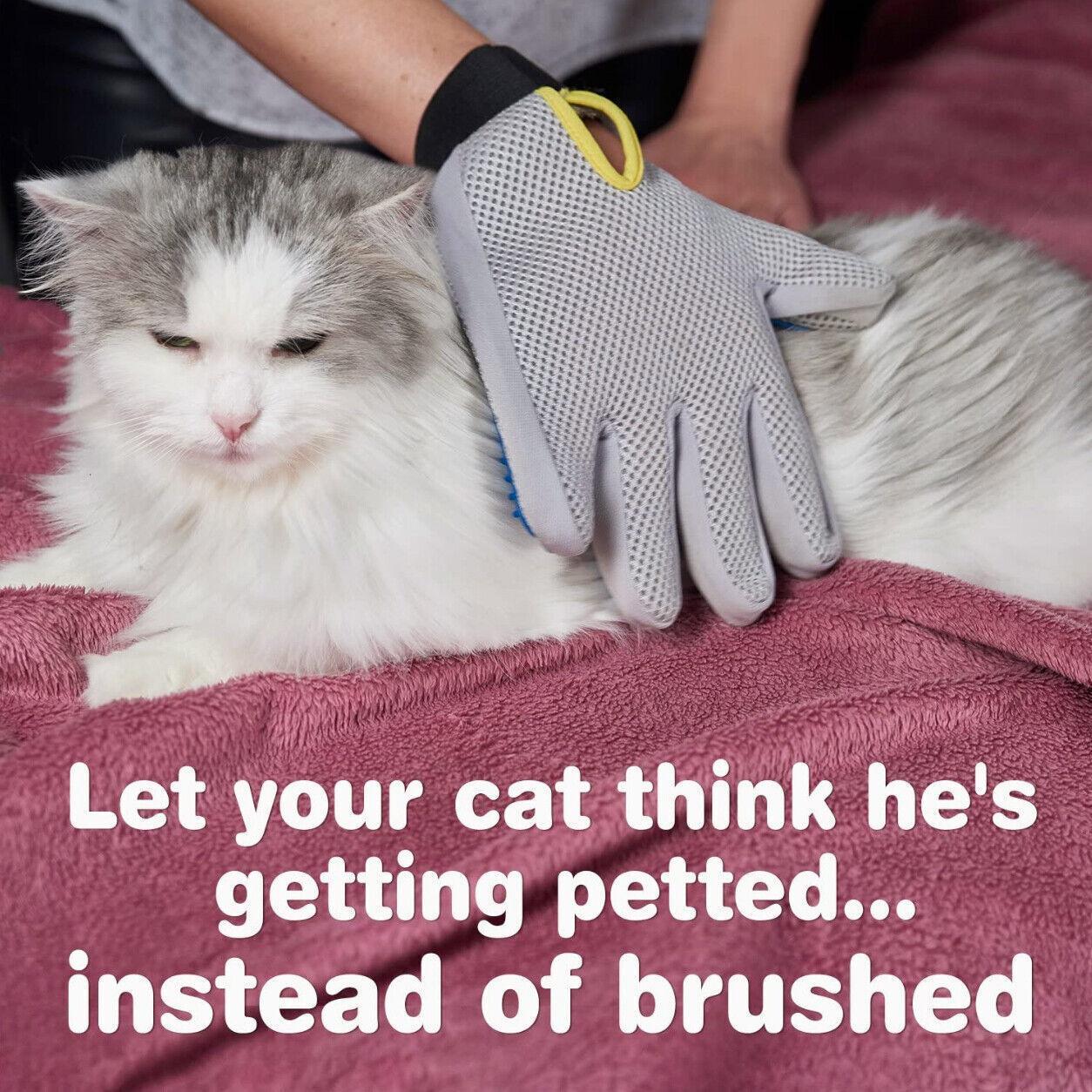 Pet Dog Cat Massage Hair Removal Grooming Comb Touch Cleaning Brush Magic Glove - Red Right Hand