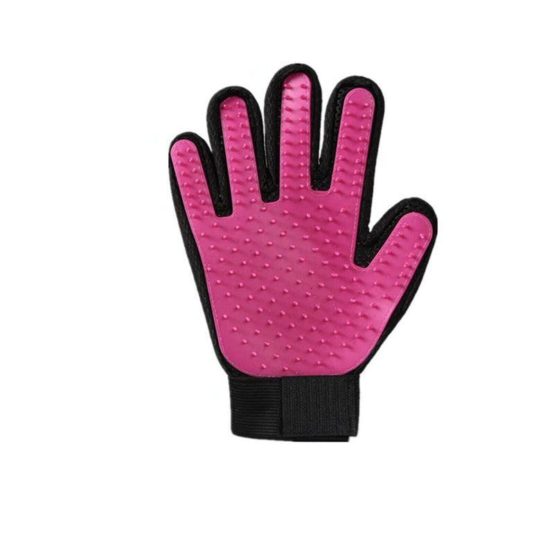 Pet Dog Cat Massage Hair Removal Grooming Comb Touch Cleaning Brush Magic Glove - Red Right Hand