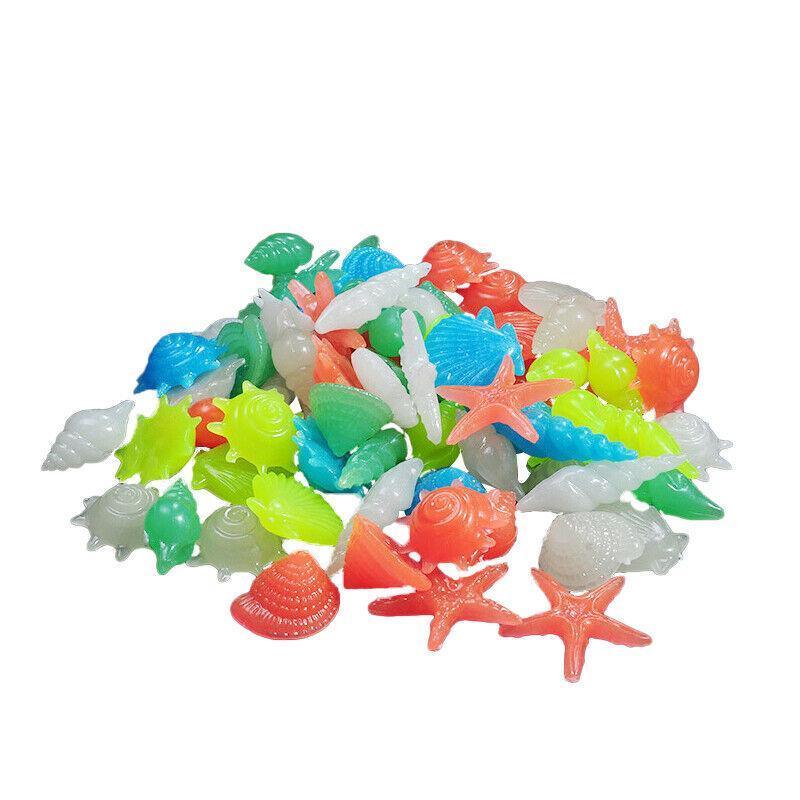 Pebbles Stone Glow in the Dark Rock Fish Tank Stones Garden Road - Green