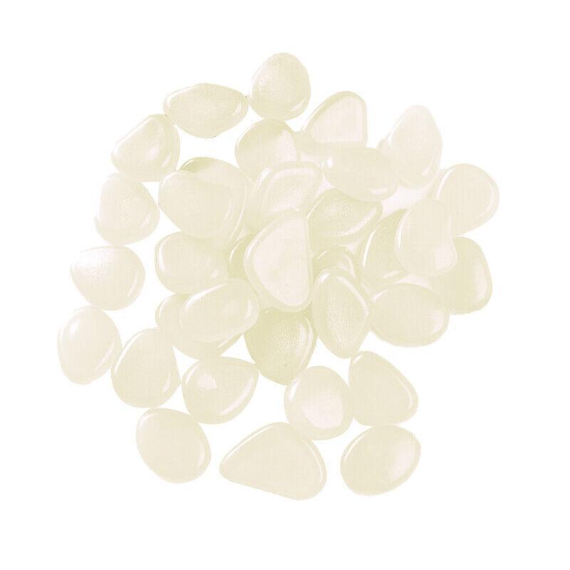 Pebbles Stone Glow in the Dark Rock Fish Tank Stones Garden Road - Green