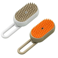 Mango Pet Massage Comb Spray Brush for Dogs Cats Grooming Shedding Detangler - Brown
