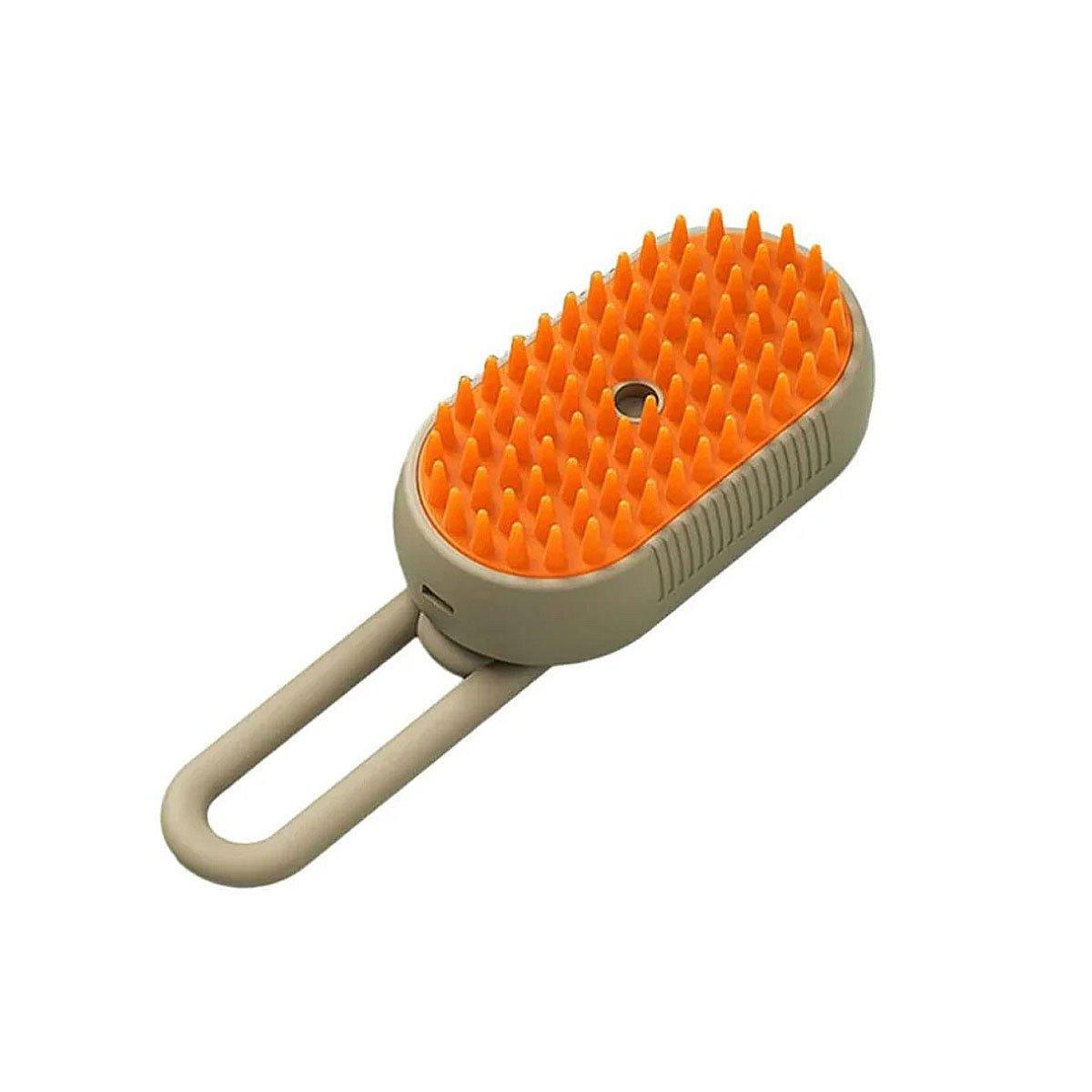 Mango Pet Massage Comb Spray Brush for Dogs Cats Grooming Shedding Detangler - Brown