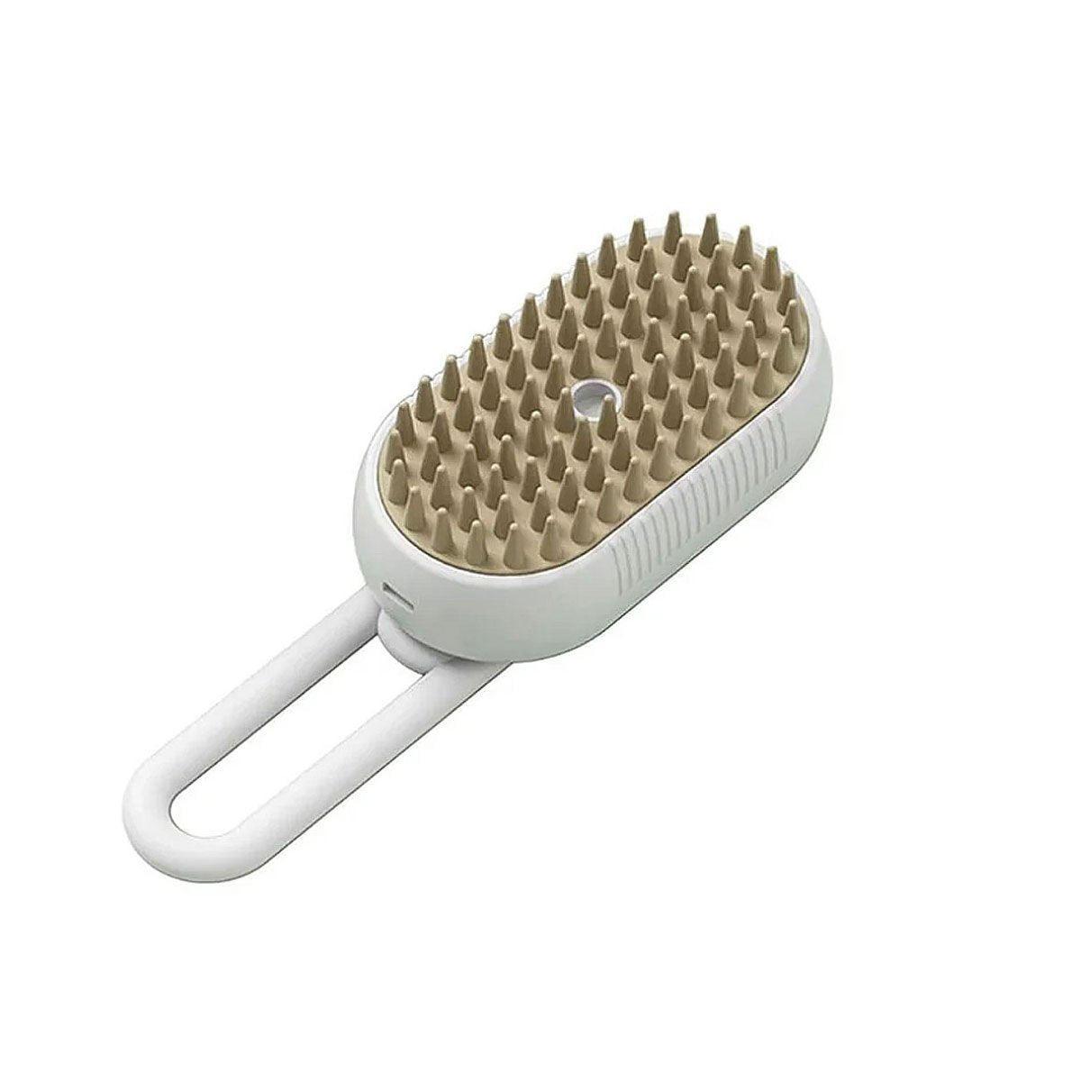 Mango Pet Massage Comb Spray Brush for Dogs Cats Grooming Shedding Detangler - White