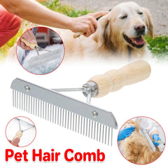 Pet Brush Hair Comb Grooming Rake Comb Dogs and Cats Shedding Deshedding Tool