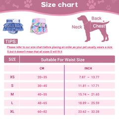 Pet Dog Diapers Female Pants Soft Breathable Underwear Reusable Sanitary Briefs - Denim Print - M