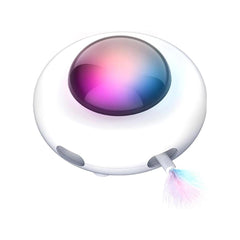 Electric UFO Cat Toy Interactive Teaser Toy for Cats Fun Pet Entertainment