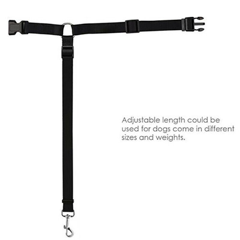 Adjustable Pet Dog Car Clip Lead Harness Strap for Vehicle Travel Restraint Use - Blue