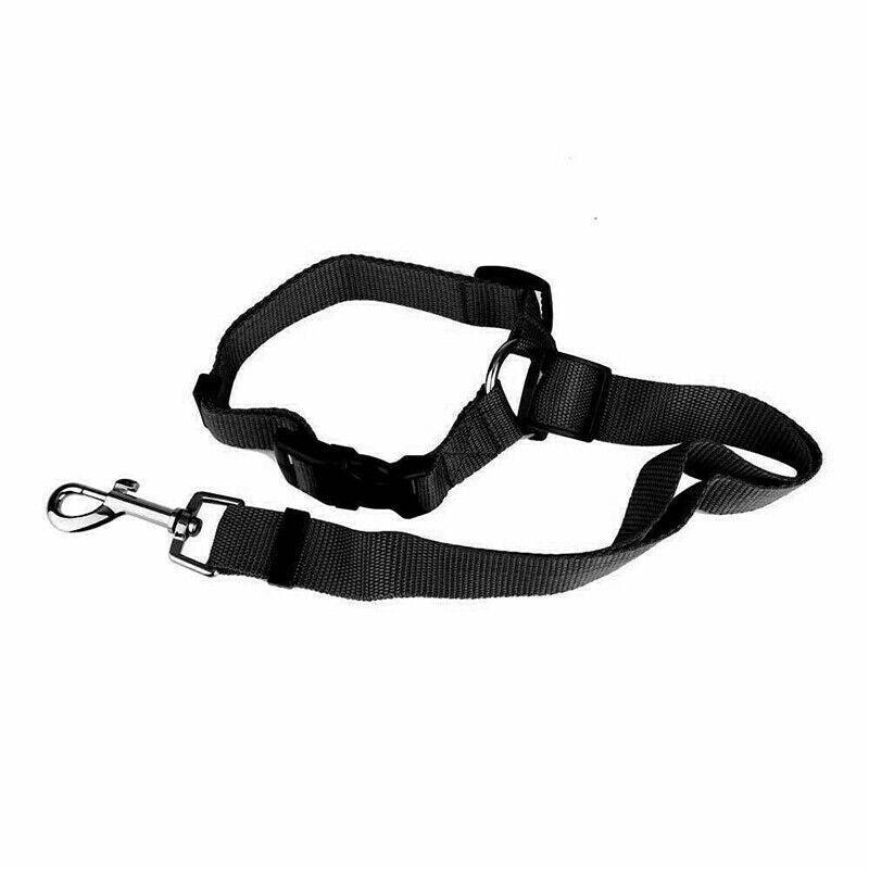Adjustable Pet Dog Car Clip Lead Harness Strap for Vehicle Travel Restraint Use - Blue
