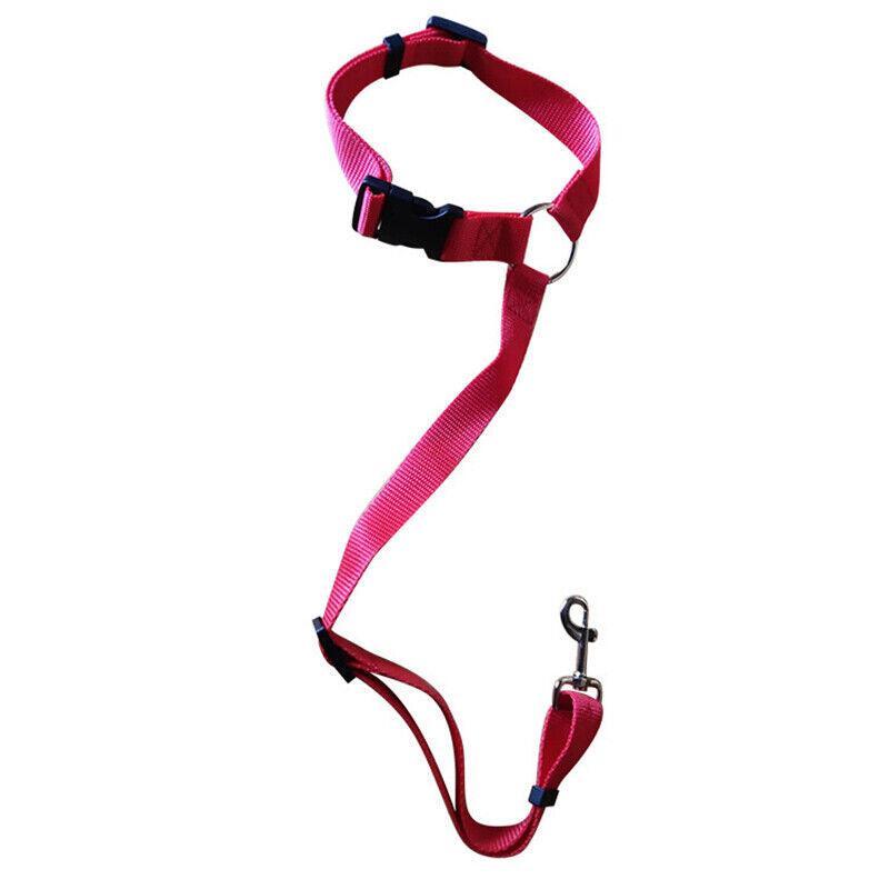 Adjustable Pet Dog Car Clip Lead Harness Strap for Vehicle Travel Restraint Use - Yellow