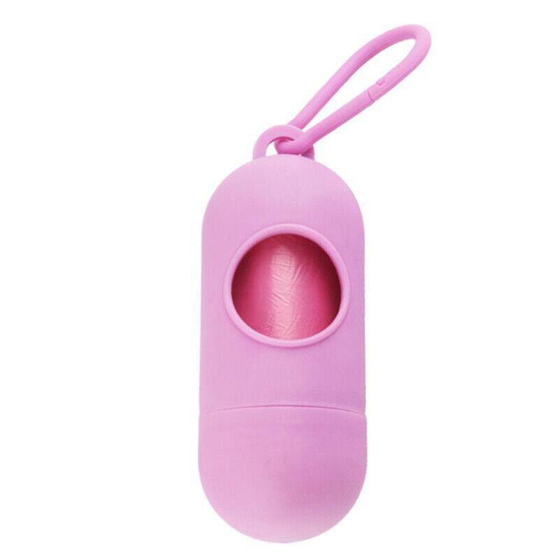 Portable Dog Waste Bag Dispenser with Refill Rolls for Pet Walking Cleanup - Light Green + Dark Green