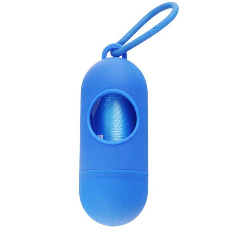 Portable Dog Waste Bag Dispenser with Refill Rolls for Pet Walking Cleanup - Pink
