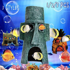 For Alien Spongebob Pineapple House Hole Fish Tank Decoration Aquarium Ornament - Pineapple