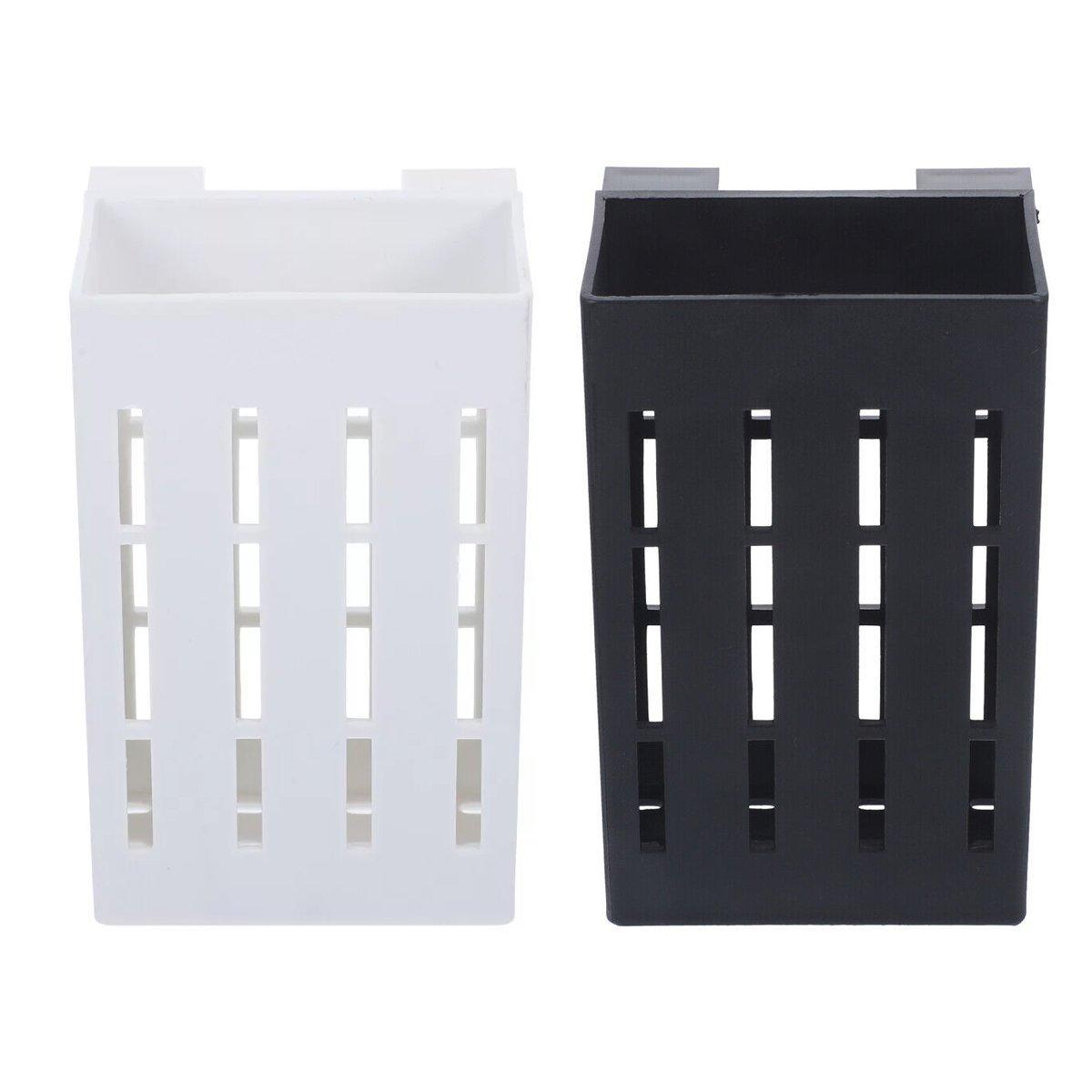 Hydroponic Plant Storage Rack Fish Tank Decoration Square Aquarium Basket Holder - White