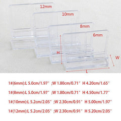 4Pcs Plastic Clips Glass Cover Support Holder Aquarium Fish Tank 6/8/10/12Mm New - 10MM