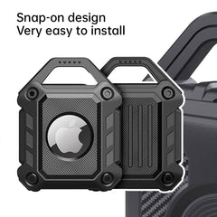 Waterproof Apple AirTag Protective Case TPU Cover Air Tag Tracker Loop Holder - White