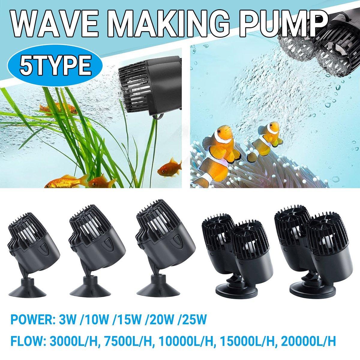 Aquarium Wave Maker Fish Tank Water Circulation Pump Powerhead with Suction Cup - 200M 10W