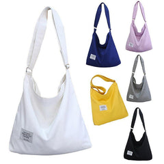 Womens Large Canvas Handbag Ladies Travel Messenger Shoulder Bag Hobo Tote Purse - Yellow