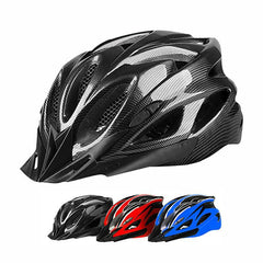 Lightweight Bicycle Helmet Adjustable Cycling Gear for Road or Mountain Bike Riding - Black Blue