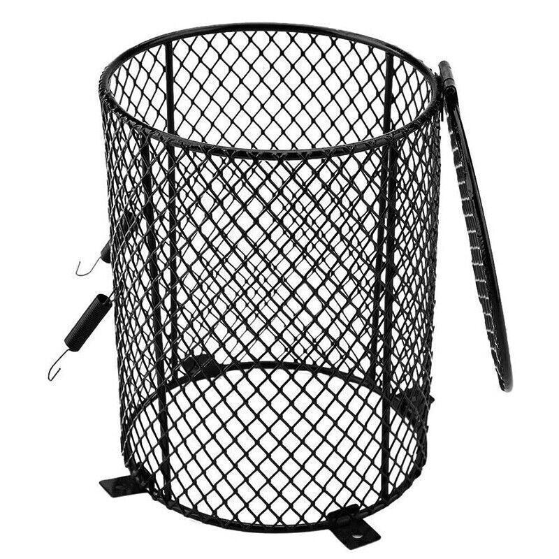 Round Reptile Heat Lamp Light Bulb Mesh Cage Protector  Enclosure 11.5X15.5Cm Au