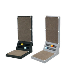 L-shaped Cat Scratching Board Vertical Claw Toy Cat Scratcher for Pet Playtime - Black