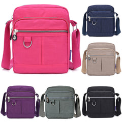 Ladies Shoulder Bag Nylon Fabric Lightweight Crossbody Small Casual Handbag - Purple