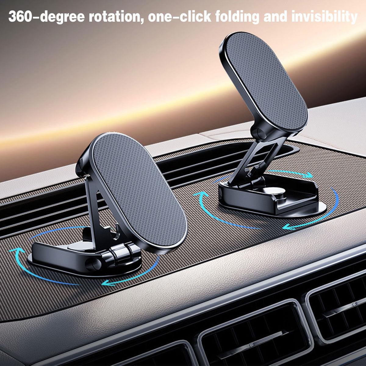 Universal 720 Degree Rotatable Car Mount Phone Holder for Dashboard and Windscreen - Black