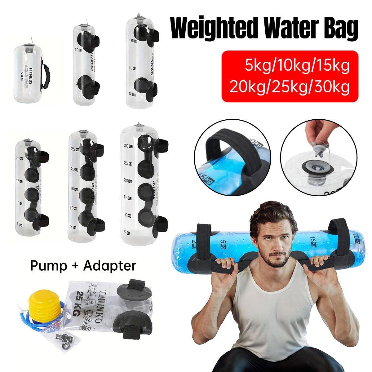 Adjustable Inflatable Water Weight Bag for Fitness Squat Strength Training Bag - 5kg