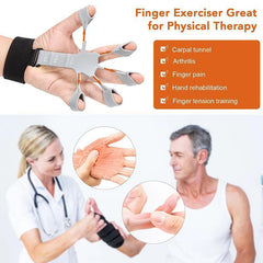 Finger Exerciser Strength Gripper Forearm Trainer Hand Grip Strengthener Therapy - 2# Grey (11LB)