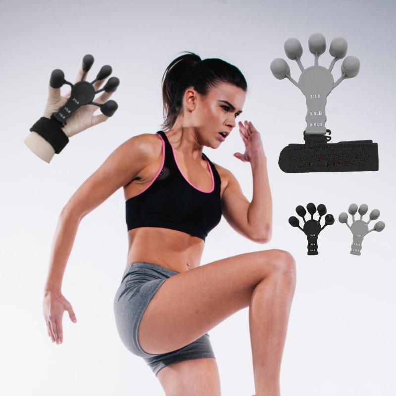 Finger Exerciser Strength Gripper Forearm Trainer Hand Grip Strengthener Therapy - 3# Black (Large Strength)