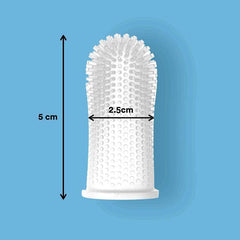 Premium Oral Care Dog Cat Toothbrush Finger Toothbrush Finger Silicone - Pink