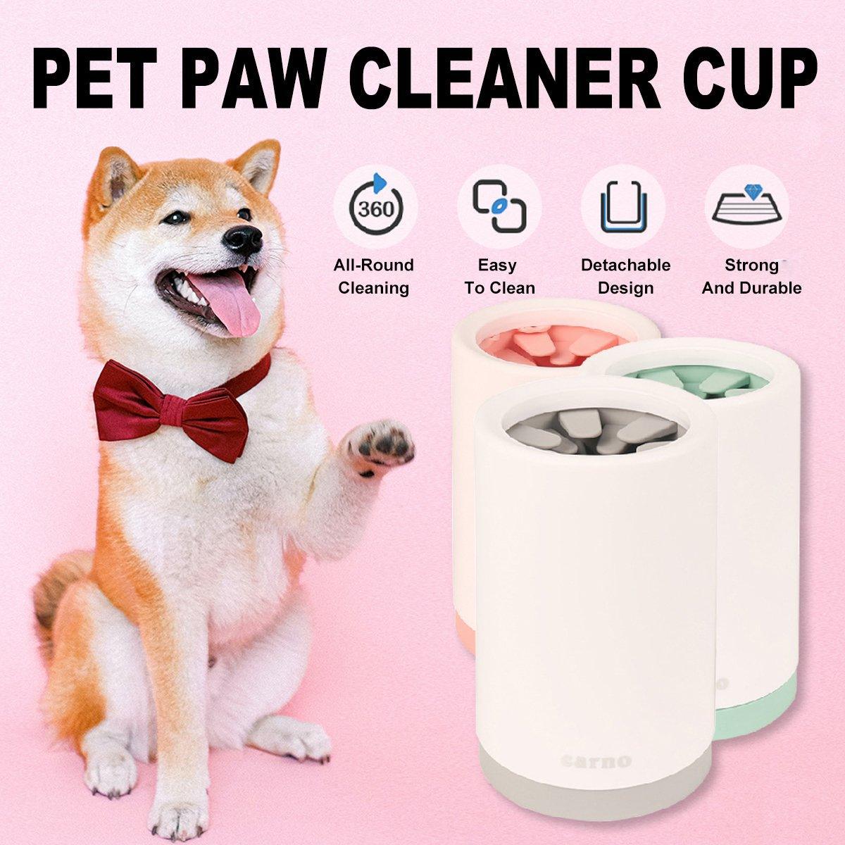 Pet Foot Wash Cup Automatic No-Rub Paw Cleaner Cat Dog Paw Washing Cup Clean - Grey