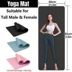 Yoga Mat Dance Mat Sports and Fitness Jump Rope Mat for Men and Women Exercise - Blue