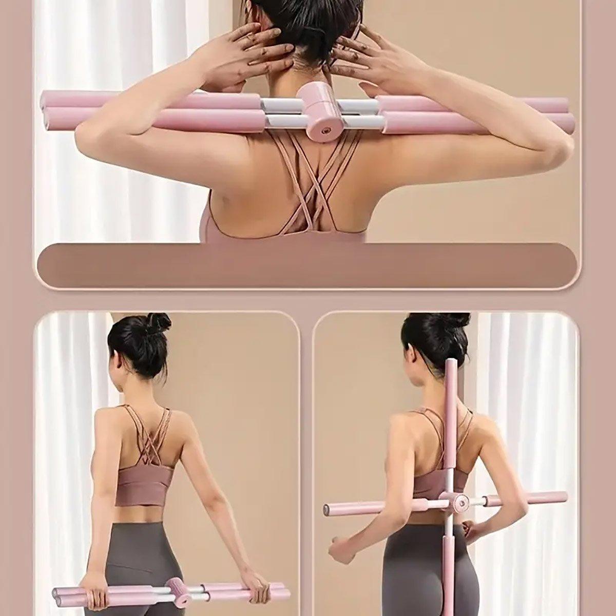 Yoga Posture Corrector Stick Back Trainer Hunchback Correction Support Tool - Grey