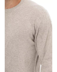 Alpha Studio Men's Beige Viscose Sweater