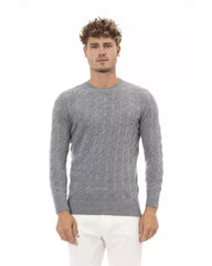 Alpha Studio Men's Gray Viscose Sweater - 48 IT