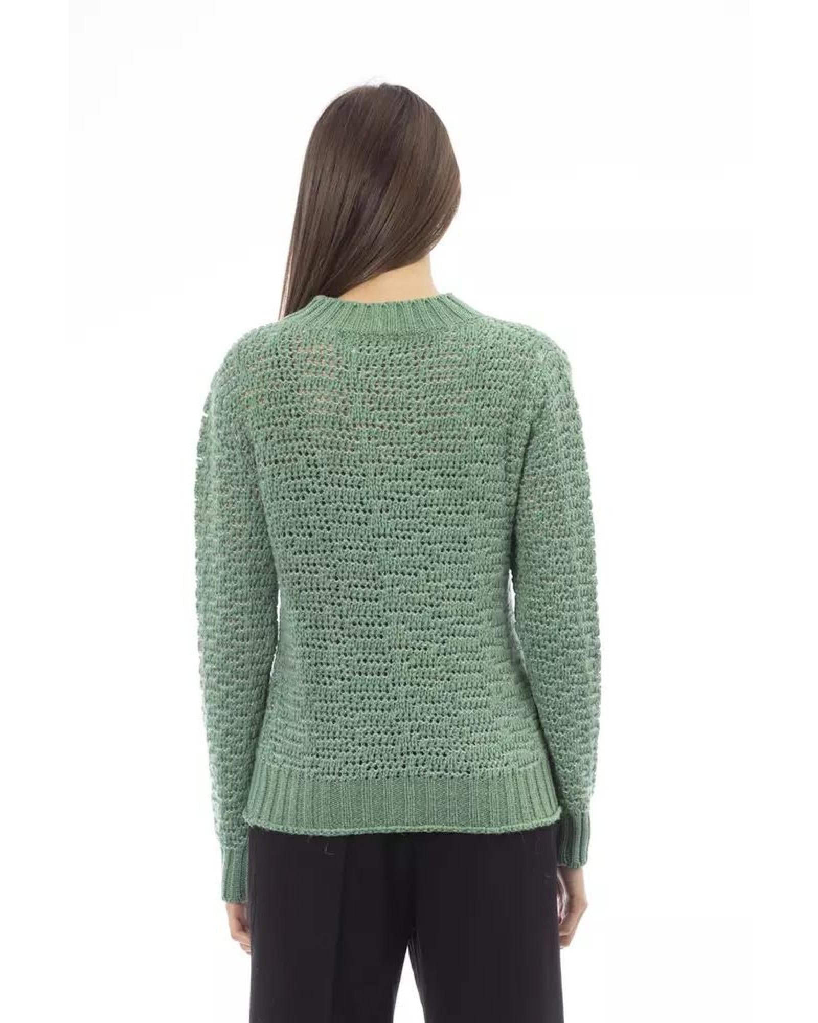 Alpha Studio Women's Green Wool Sweater - 42 IT