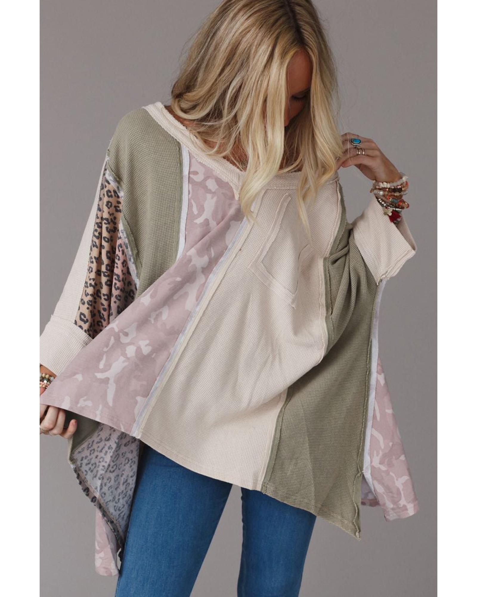 Azura Exchange Patchwork Oversized Top