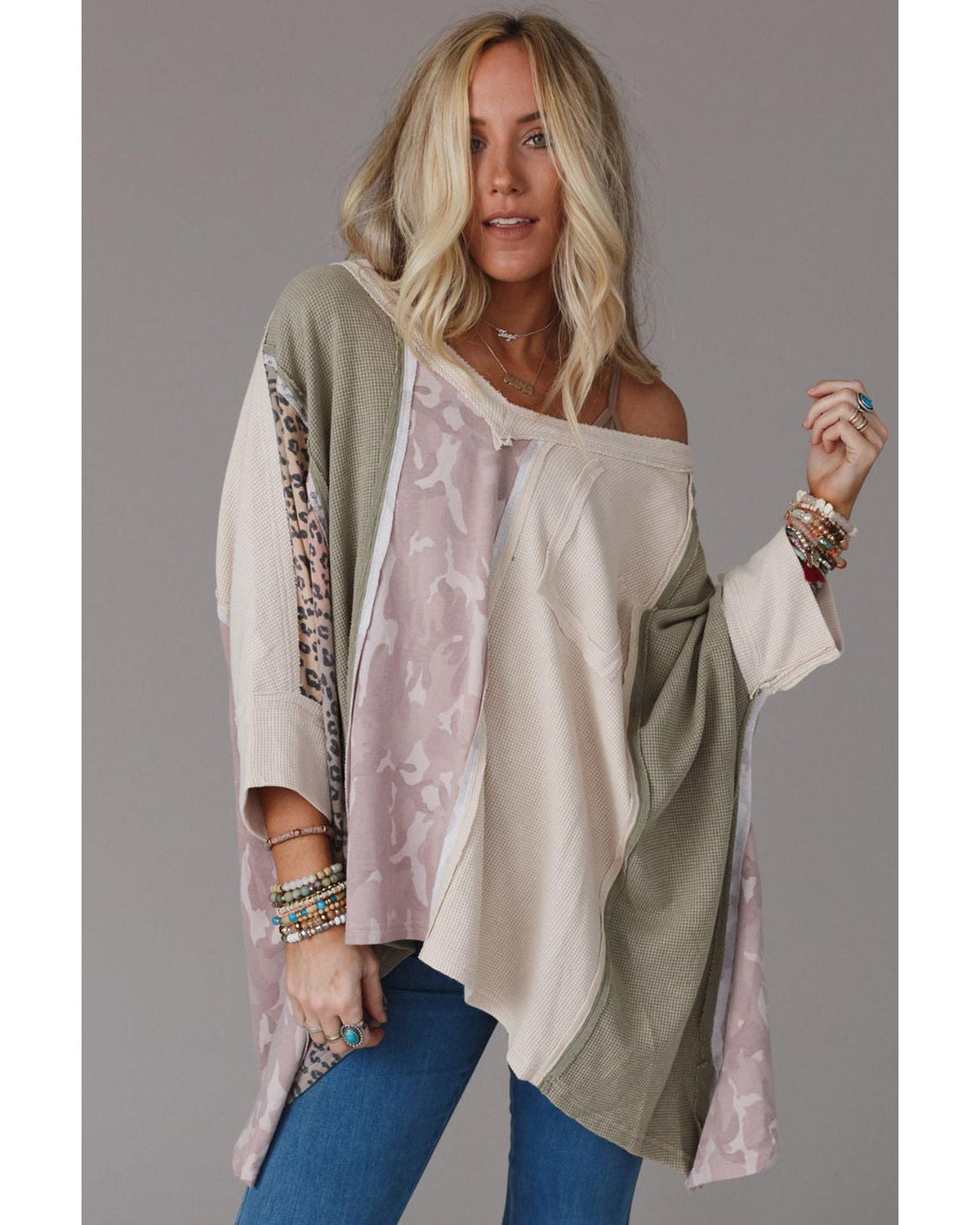 Azura Exchange Patchwork Oversized Top