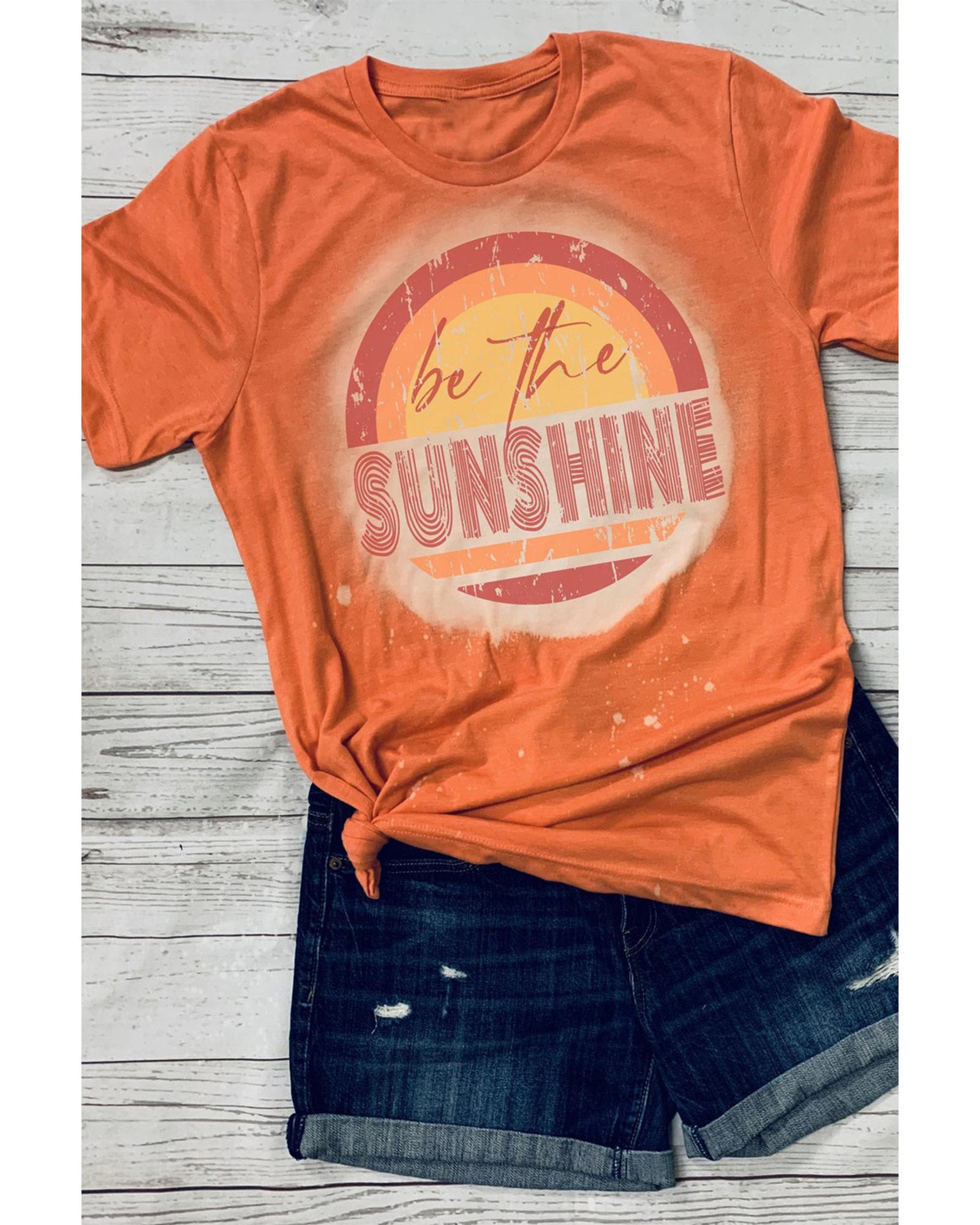 Azura Exchange Graphic Print Crewneck T-Shirt - Be The Sunshine - M